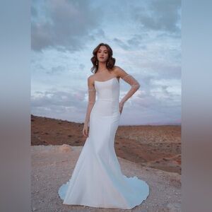 Jenny Yoo Bellamy White Strapless Sleeveless Wedding Gown